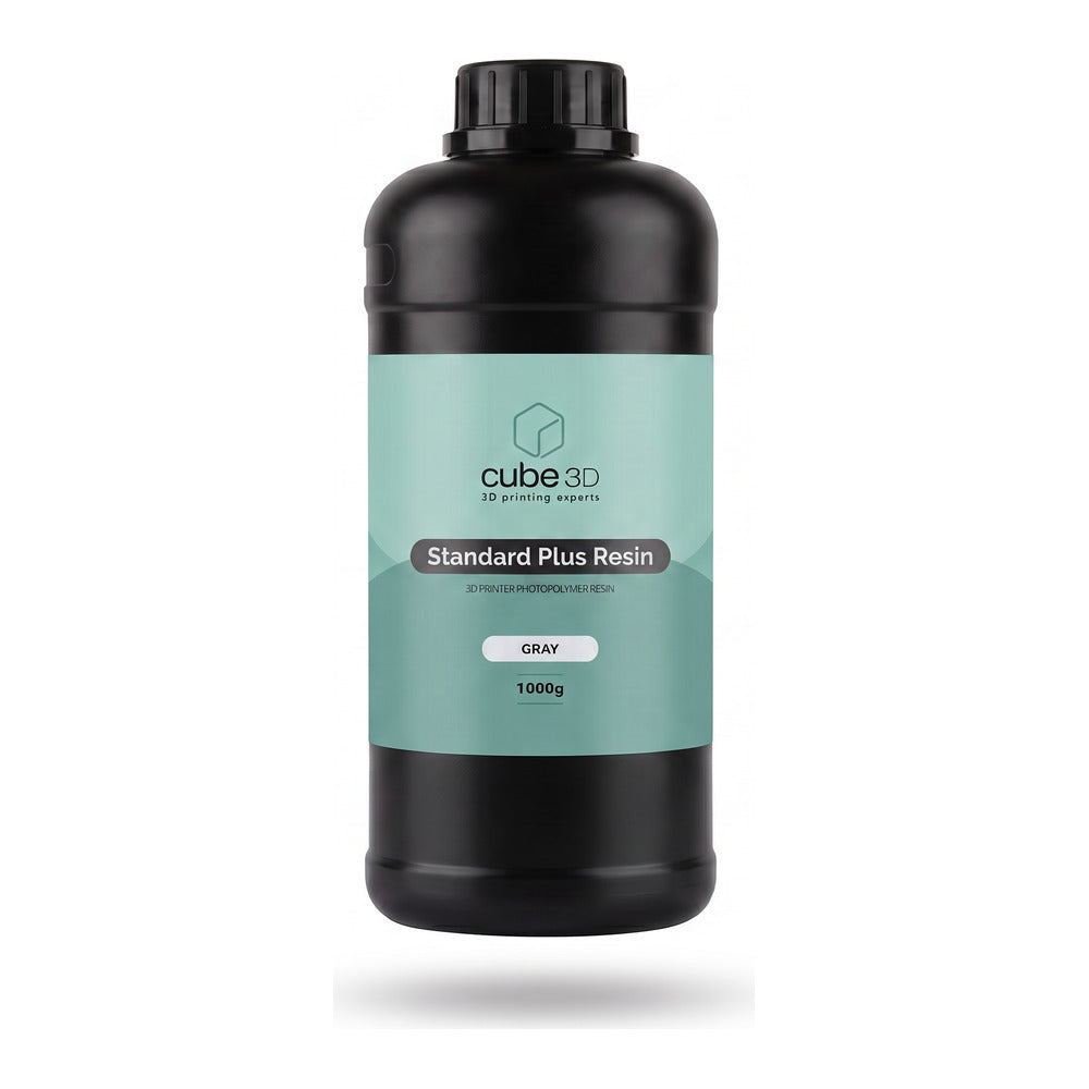 Cube 3D Standard Plus Resin 1kg bottle, Gray
