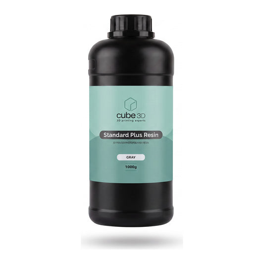 Cube 3D Standard Plus Resin 1kg bottle, Gray