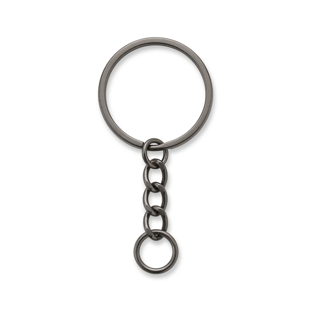 Cube Keychain Rings D30mm Space Gray (Pack of 10)