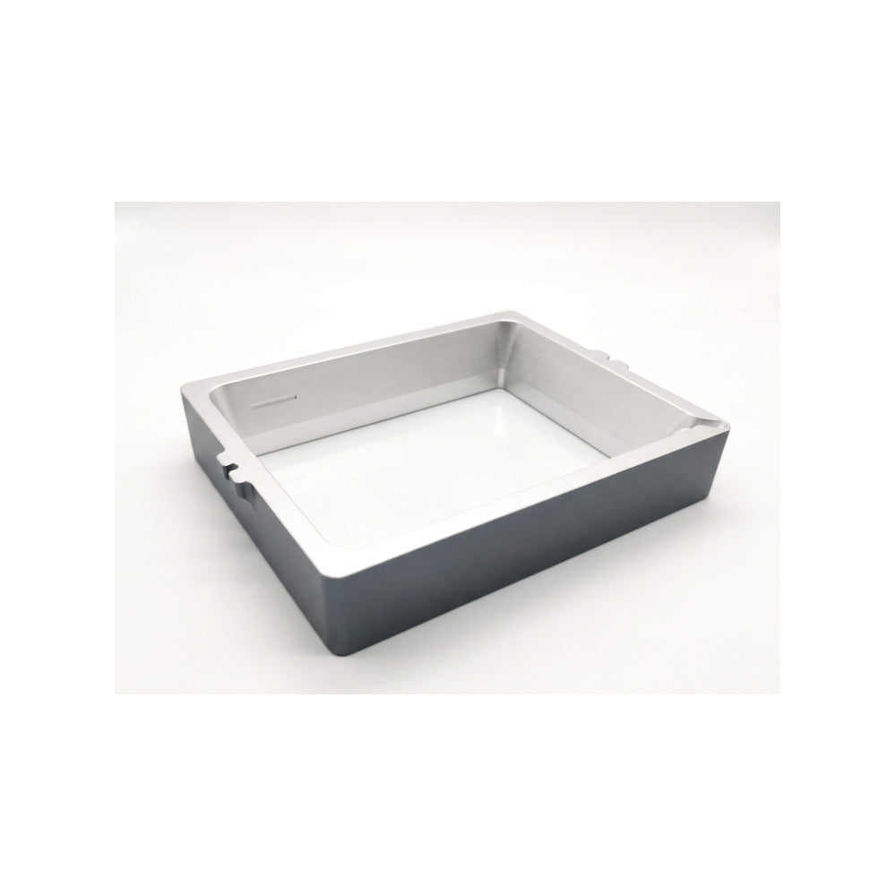Dentratec anodised aluminium resin tank with release film fitted