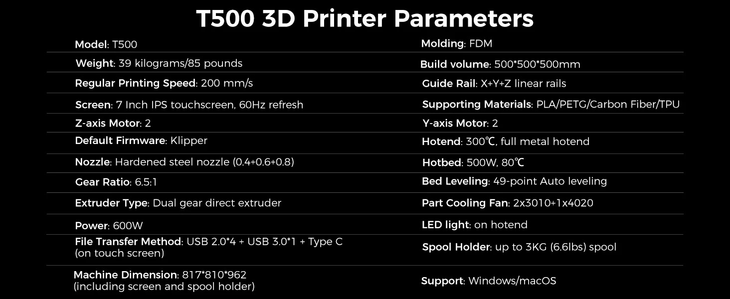 Comgrow T500 3D Printer Comgrow T500 3D Printer
